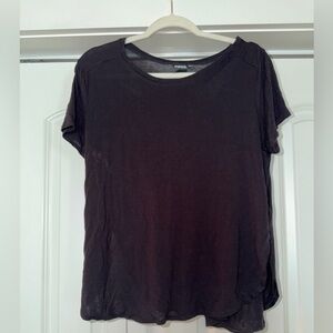 Mono B Black Short Sleeve Crewneck Tee